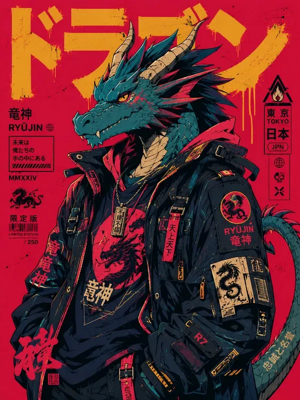 Cool Anime Manga Retro Poster Tshirts