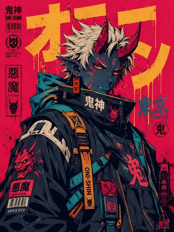 Cool Anime Manga Retro Poster Tshirts