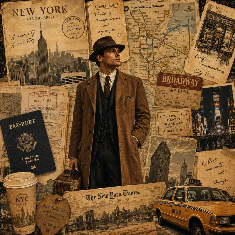 Vintage Wanderlust Travel Collage Posters