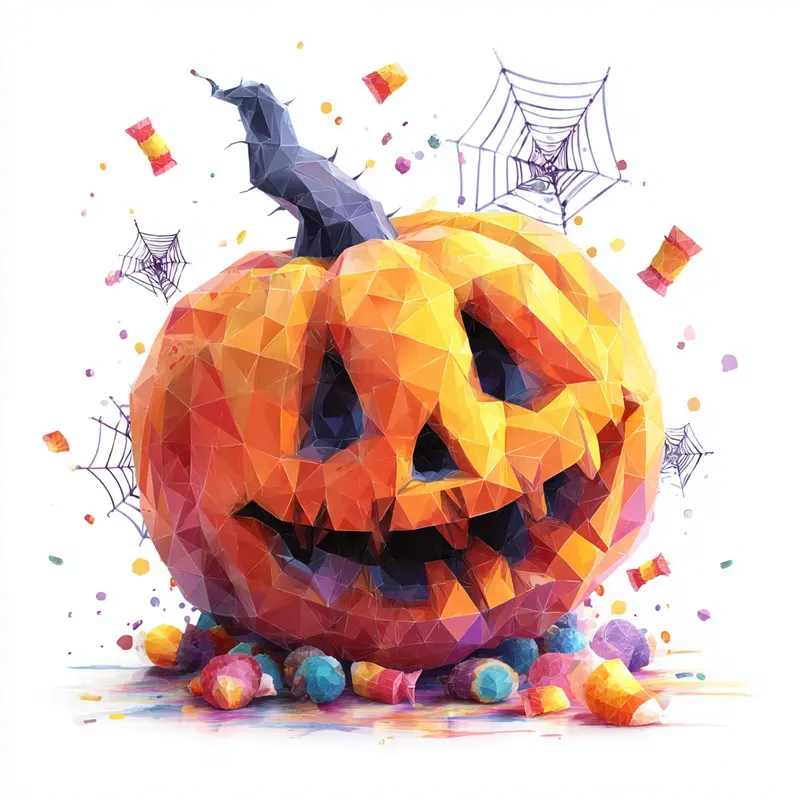 Free Clipart Lowpoly Halloween Magic