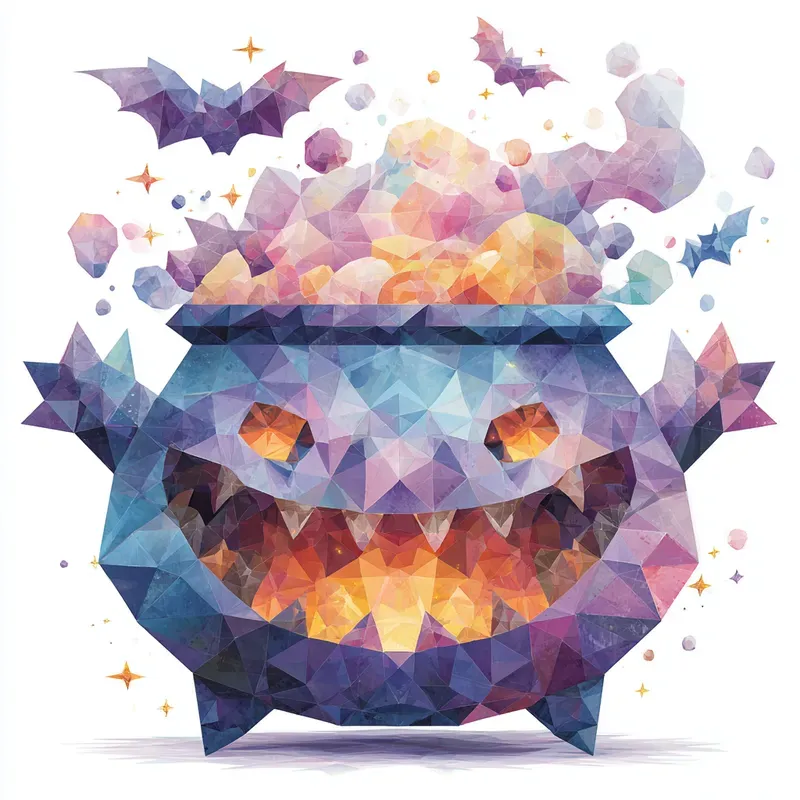 Free Clipart Lowpoly Halloween Magic