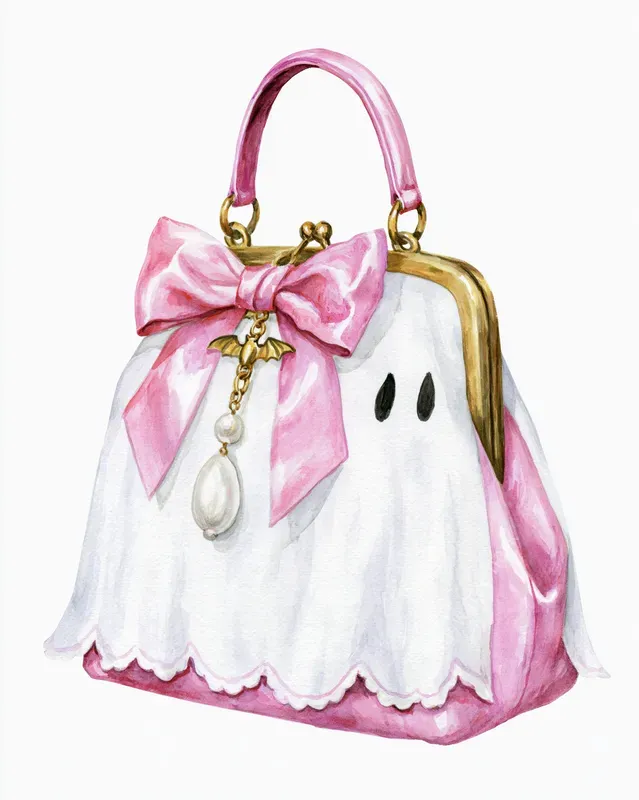 Coquette Halloween Watercolor Cliparts