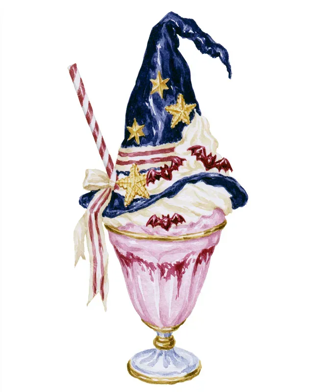 Coquette Halloween Watercolor Cliparts