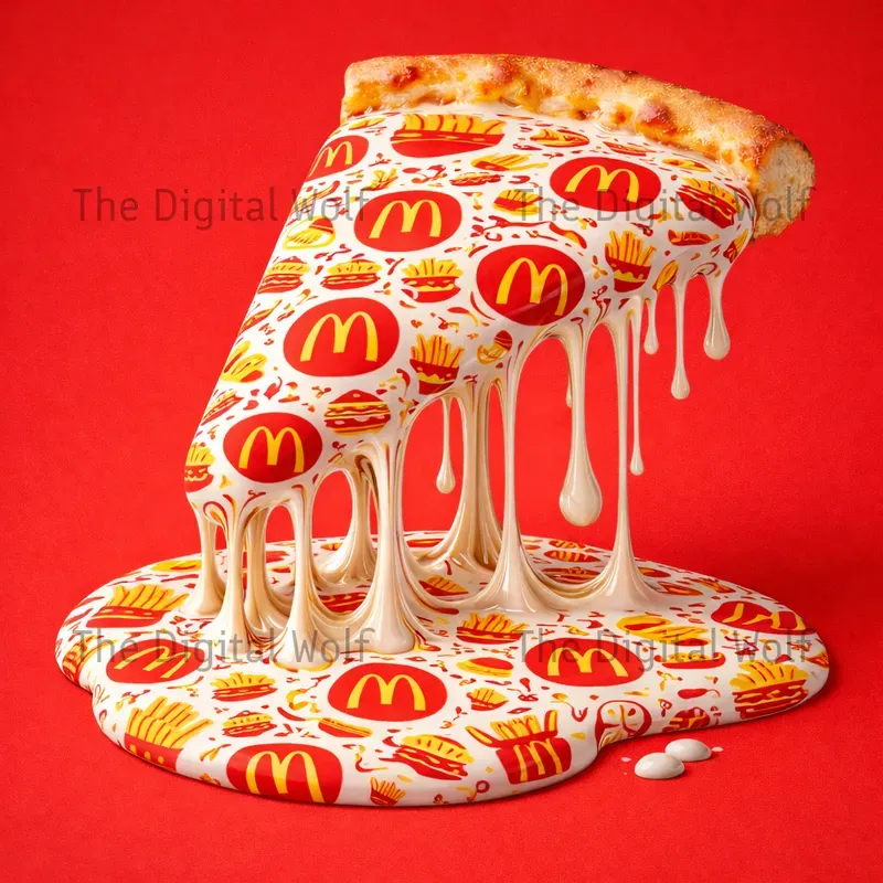 Melting Brand Pizza Art