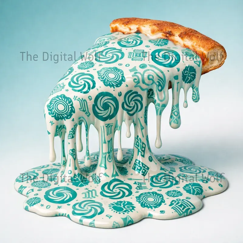Melting Brand Pizza Art