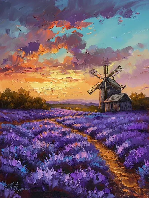 Idyllic Pastoral Landscape Oil Paintings