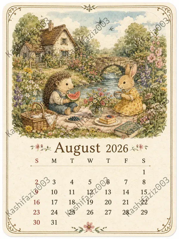 Seasonal Storybook Printable Calendars