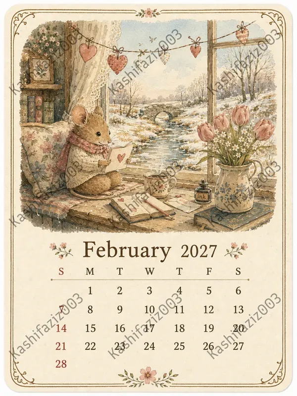 Seasonal Storybook Printable Calendars