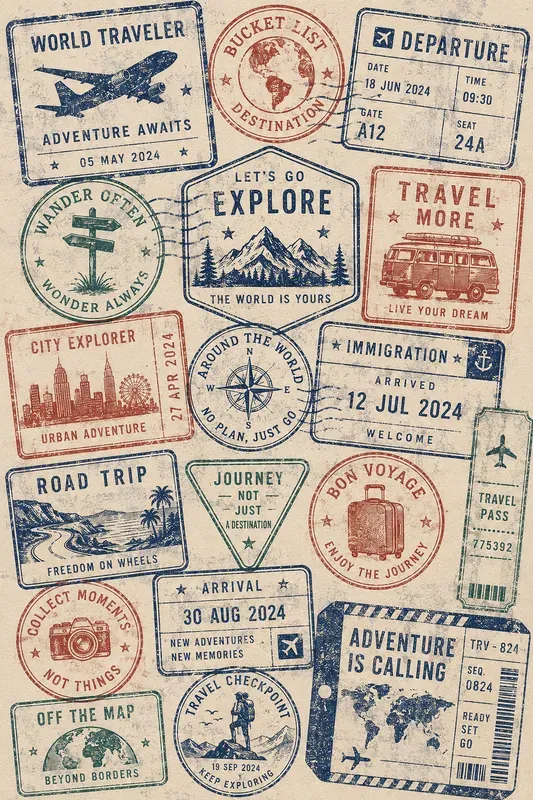 Stamp Collage Posters