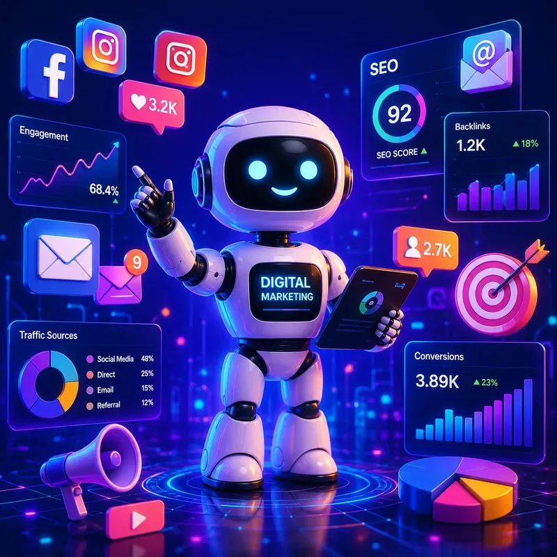 Futuristic Digital Marketing 3Ds