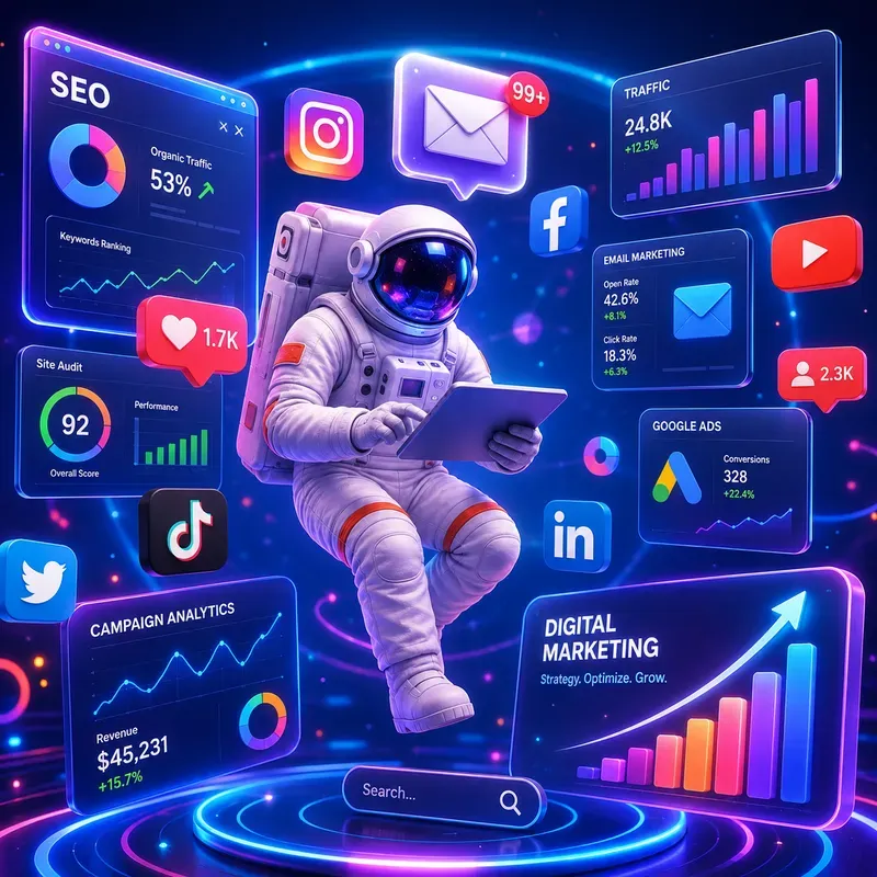 Futuristic Digital Marketing 3Ds