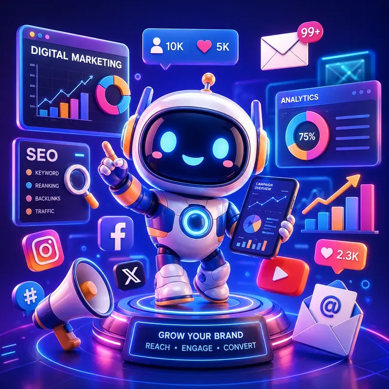 Futuristic Digital Marketing 3Ds