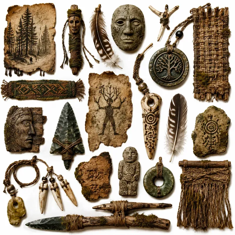 Junk Journal Tribal Artifact Ephemera