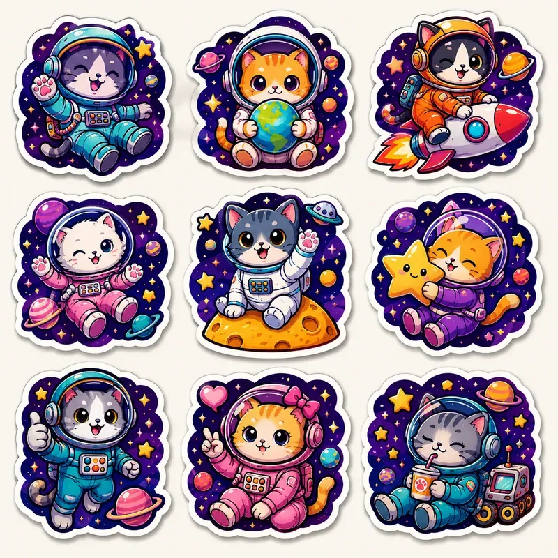 Cute Colorful Sticker Sheets