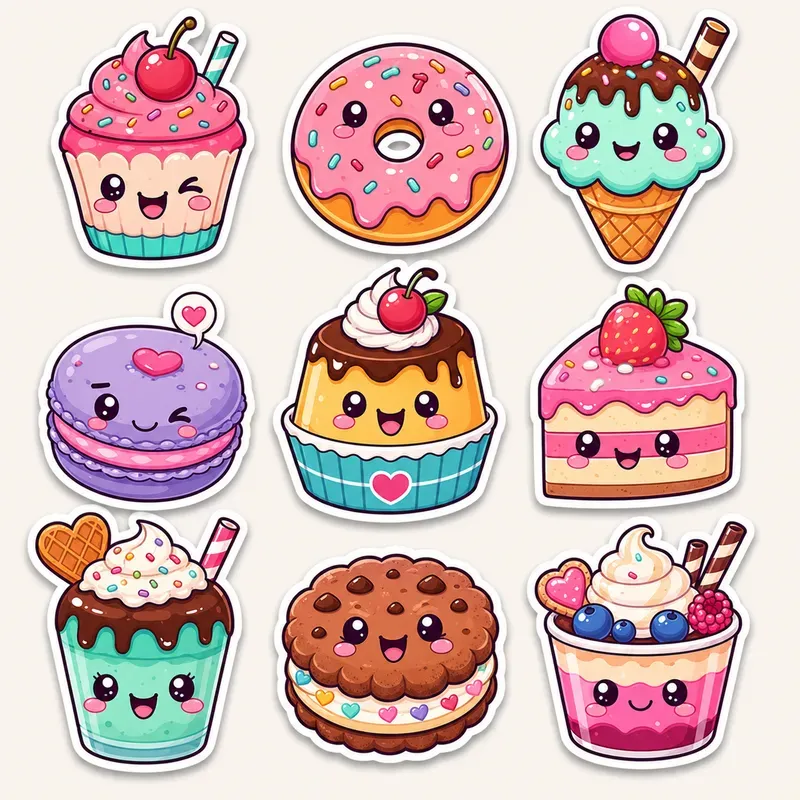 Cute Colorful Sticker Sheets
