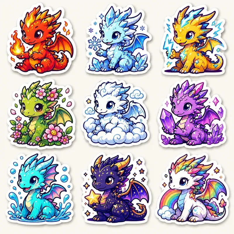 Cute Colorful Sticker Sheets