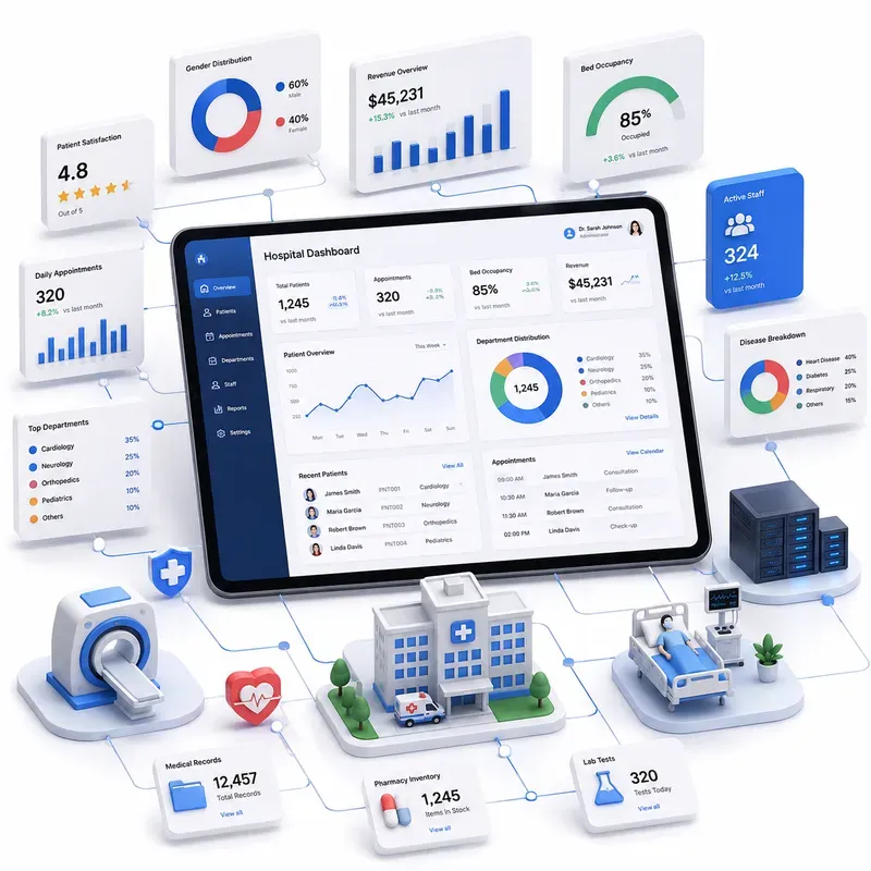 3D Isometric Dashboards