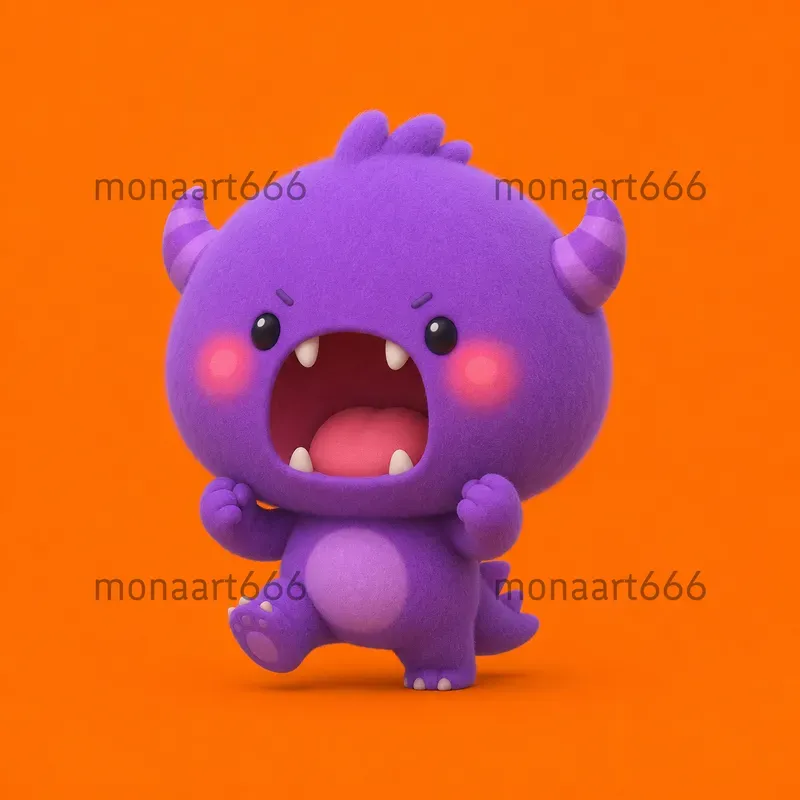 Vibrant Chibi Fuzzy Monsters Collections