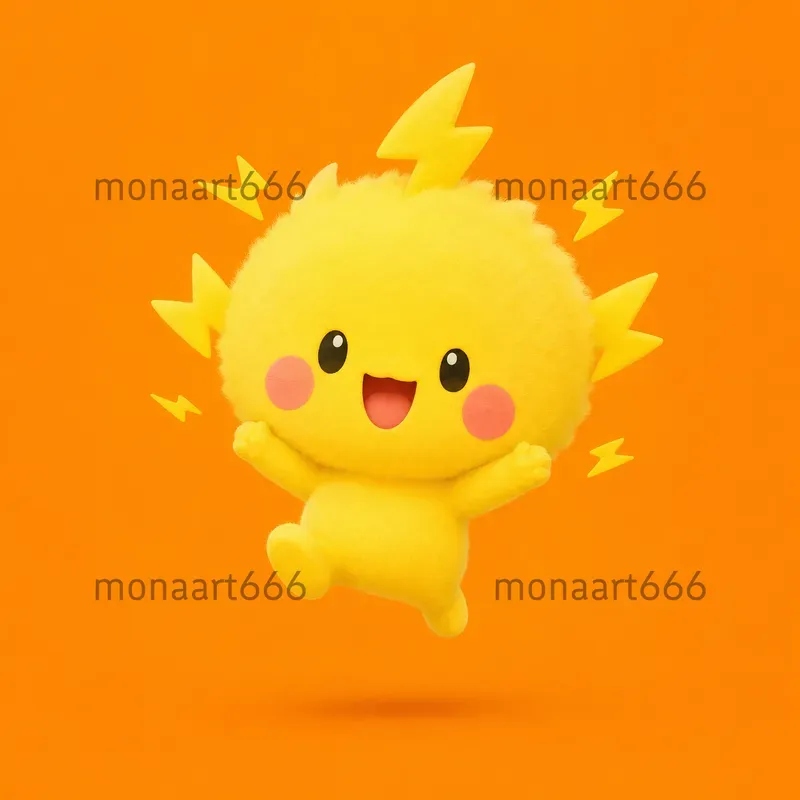 Vibrant Chibi Fuzzy Monsters Collections