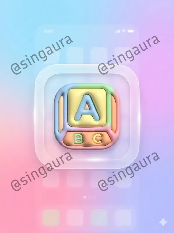 Glass UI Icon Set Designs