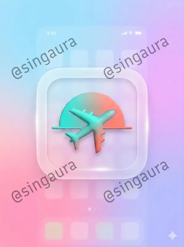 Glass UI Icon Set Designs