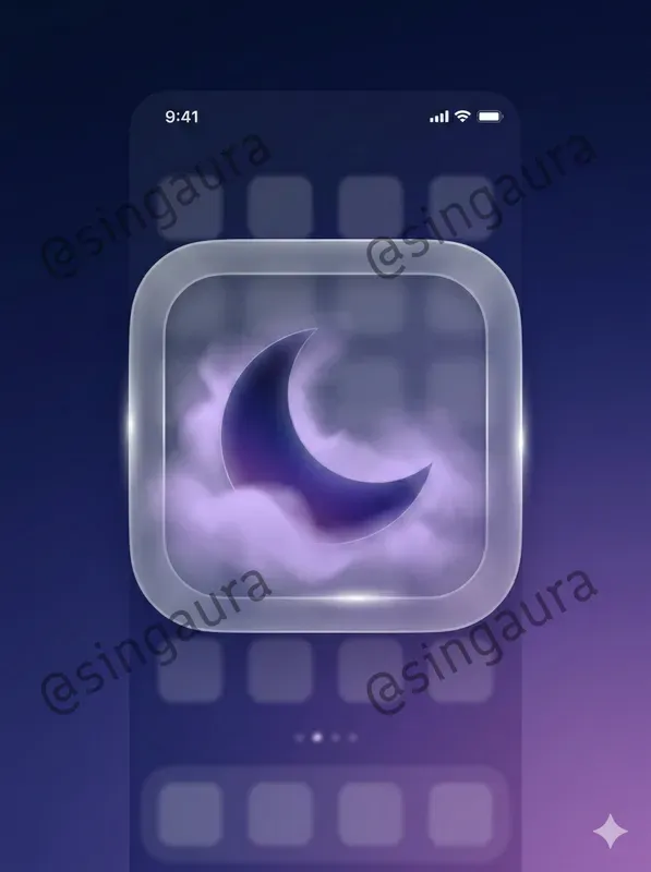 Glass UI Icon Set Designs