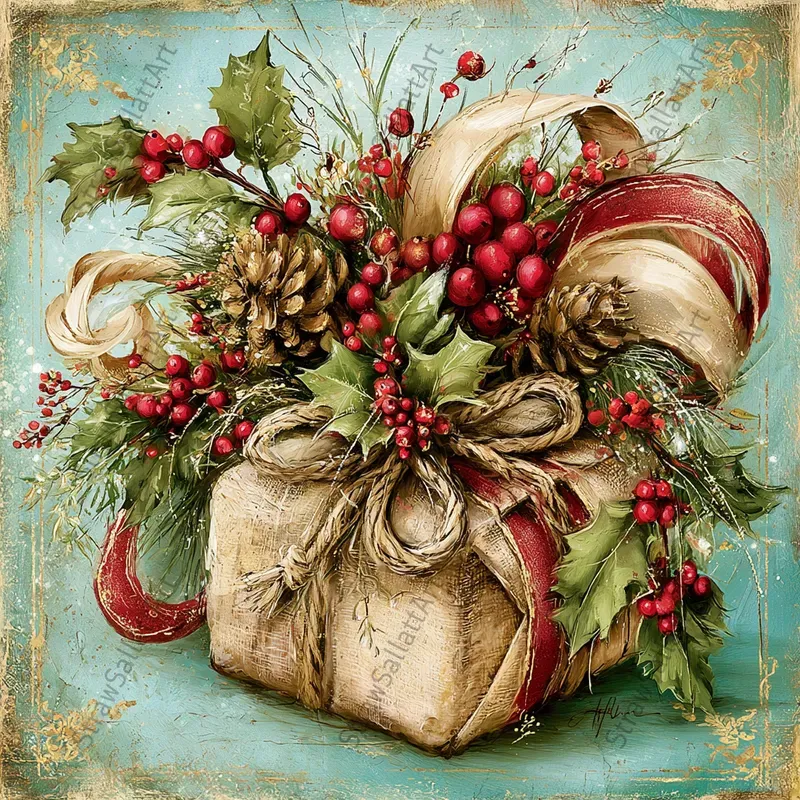 Vintage Christmas Postcard Junk Journals