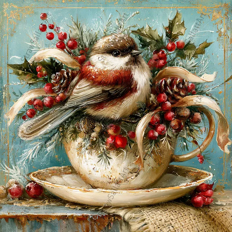 Vintage Christmas Postcard Junk Journals