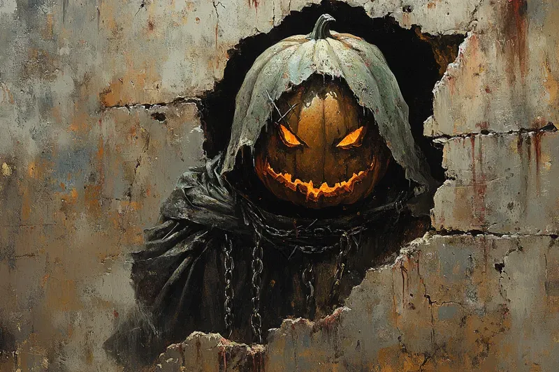 Horrifying Halloween Wall Faces