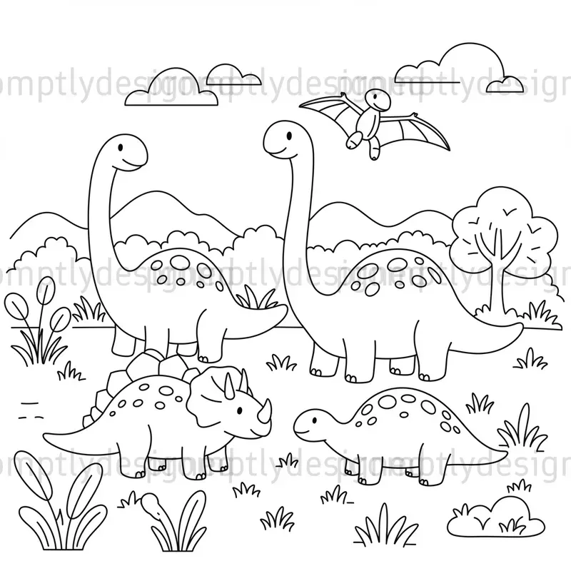 Dinosaur Coloring Pages For Kids