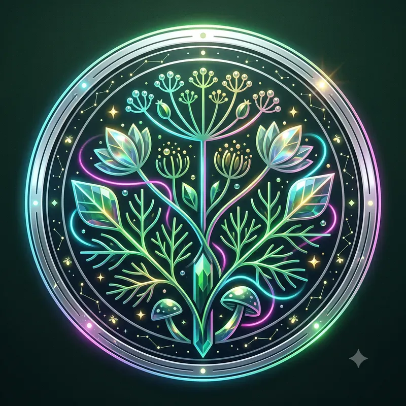 Neon Magical Herb Emblems