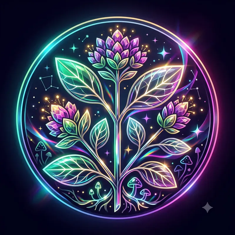 Neon Magical Herb Emblems