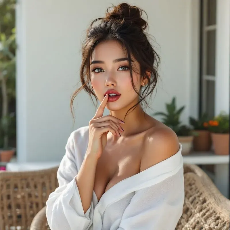 Beautiful Girls Models In White Shirts