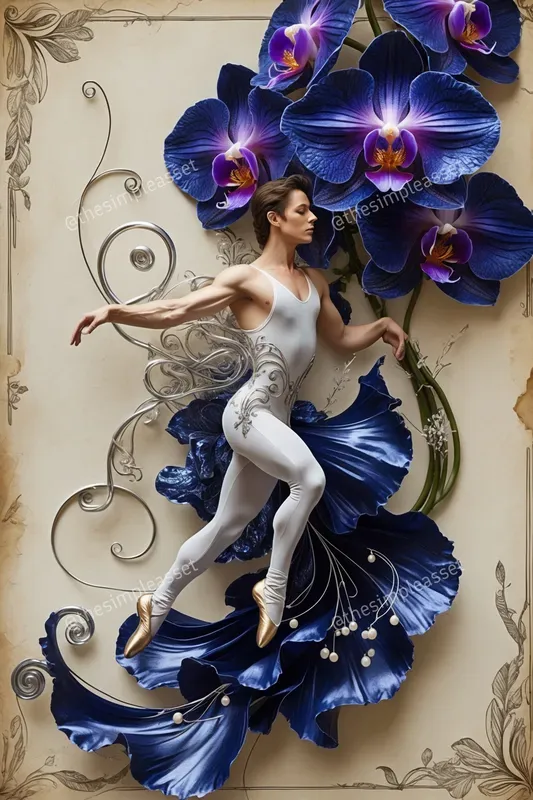 Art Nouveau Floral Dancer Fantasies