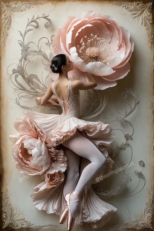 Art Nouveau Floral Dancer Fantasies