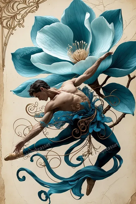 Art Nouveau Floral Dancer Fantasies