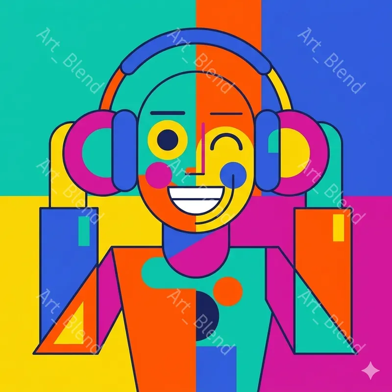 Abstract Minimal Vector Art
