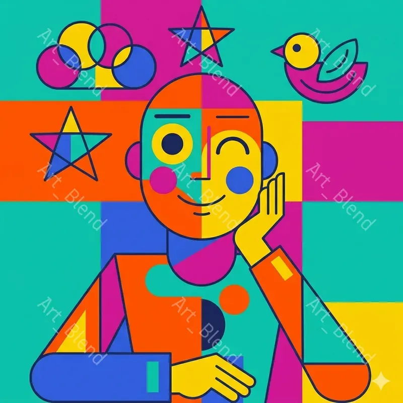 Abstract Minimal Vector Art