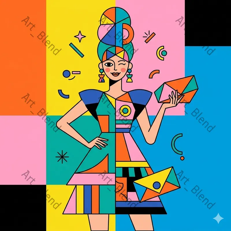 Abstract Minimal Vector Art