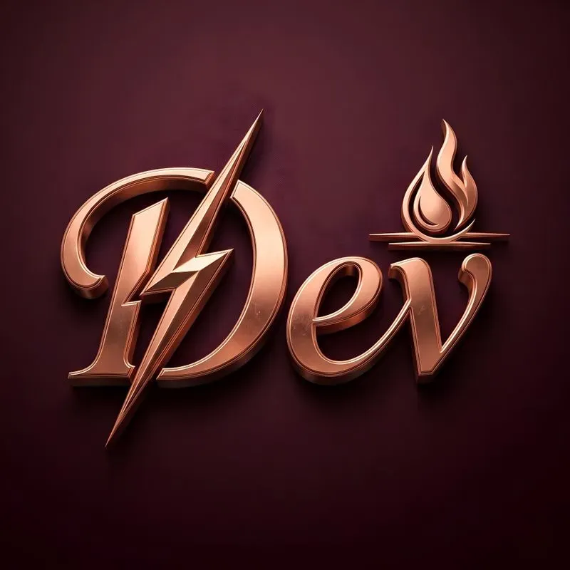 3D Metallic Name Logo Generator