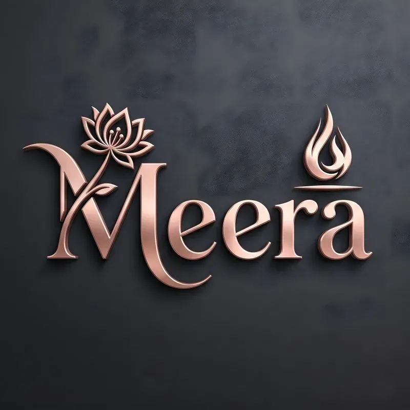 3D Metallic Name Logo Generator