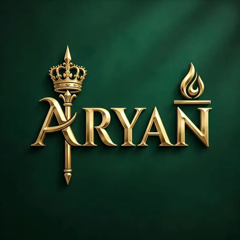 3D Metallic Name Logo Generator