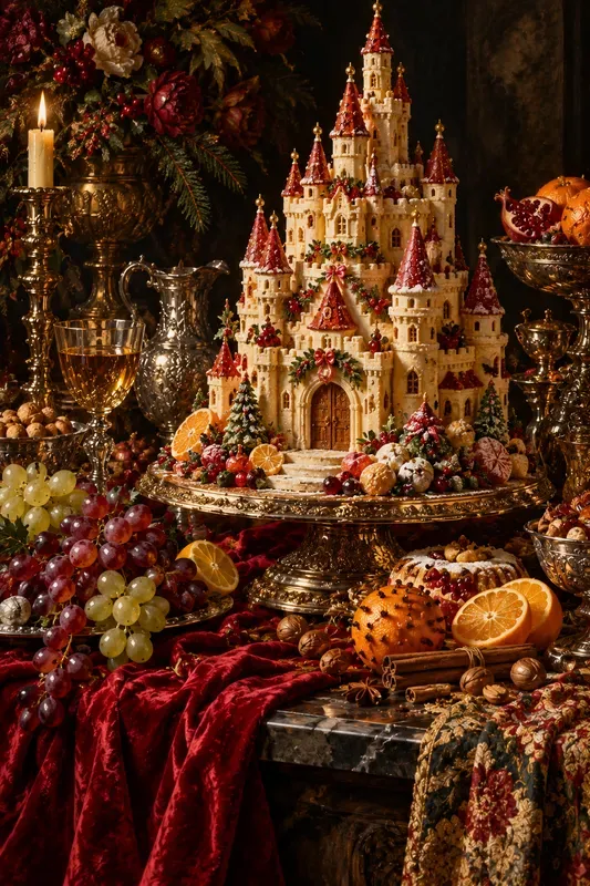 Opulent Xmas Dutch Still Life Art