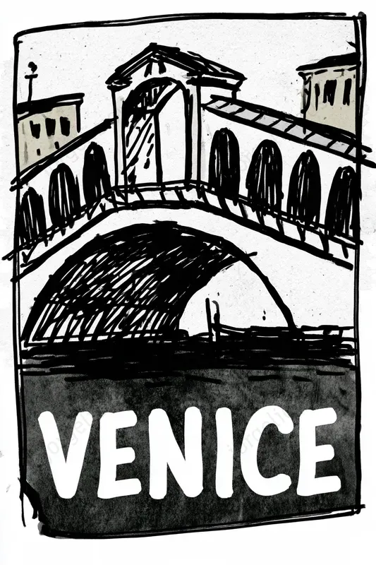 Handdrawn Ink Travel Posters