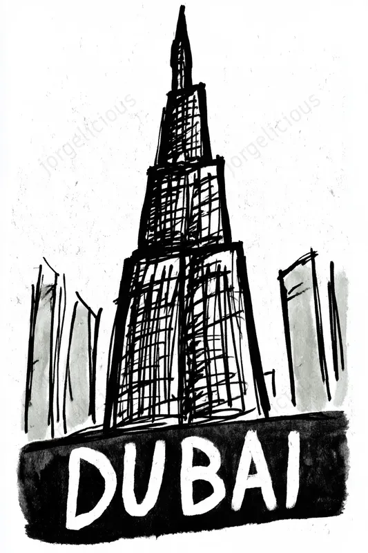Handdrawn Ink Travel Posters