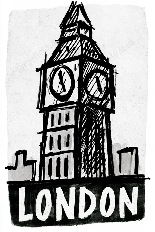 Handdrawn Ink Travel Posters