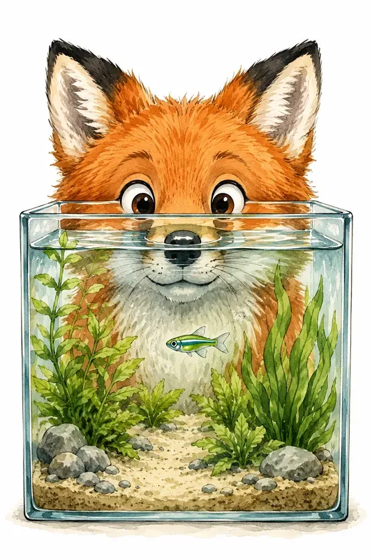 Watercolor Pets And Aquarium Art