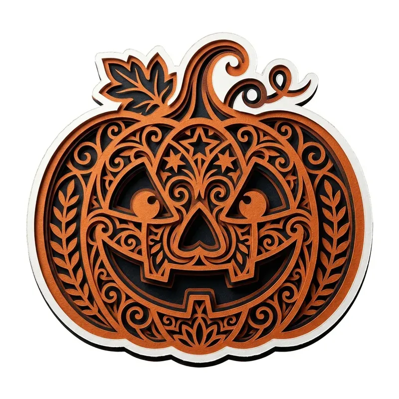 Folk Art Halloween Diecut Stickers