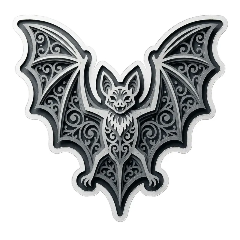 Folk Art Halloween Diecut Stickers