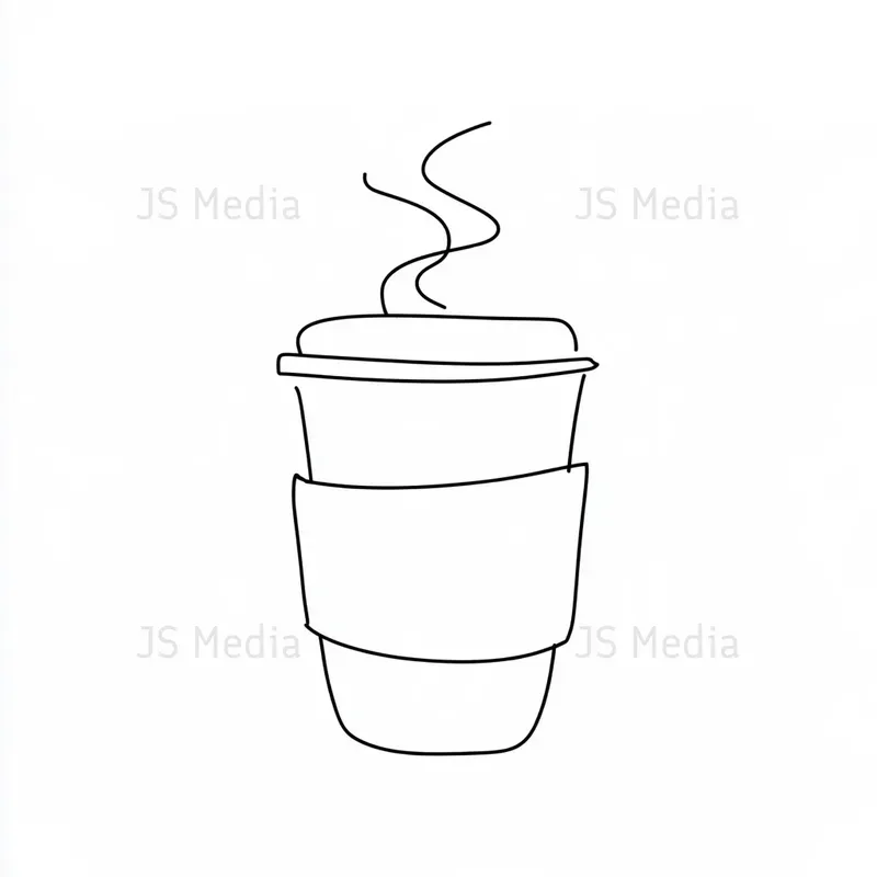 Minimal Handdrawn Coffee Bakery Icons